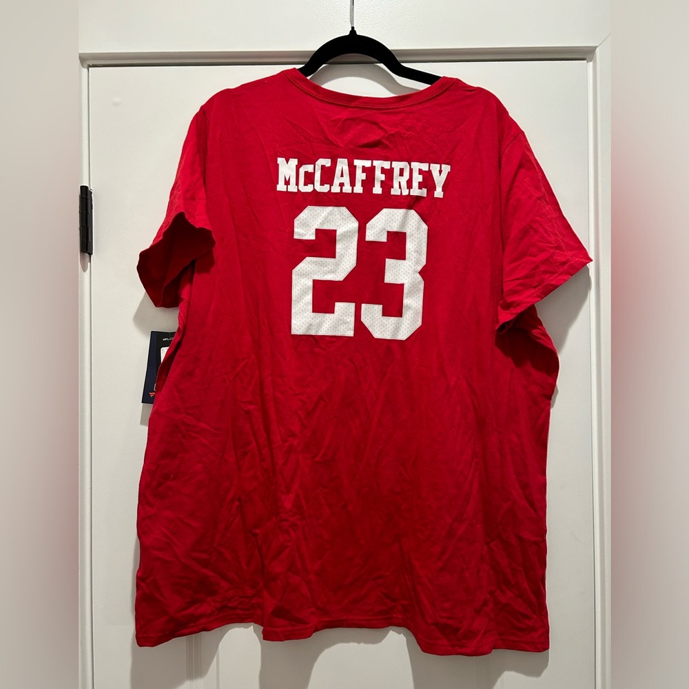 Christian McCaffrey San Francisco 49ers Fanatics Name & Number V-Neck T-Shirt - Picture 4 of 7